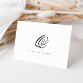 Carte De Remerciements Elegant Classic Nom Mariage initial