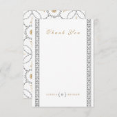 Carte De Remerciements Elégant classique classique classique mariage (Devant / Derrière)