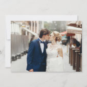 Carte De Remerciements Élégant classique Dusty Bleu Français Floral (Dos)