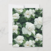 Carte De Remerciements Élégant classique vert botanique blanc floral (Dos)