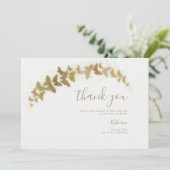 Carte De Remerciements Élégant Classy Classy Gold Butterflies Boho Bridal (Debout devant)