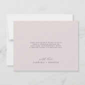 Carte De Remerciements Elégant coordonnées florales blanches | Blush Mauv (Dos)