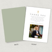 Carte De Remerciements Elégant Cross Boy First Communion