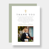 Carte De Remerciements Elégant Cross Boy First Communion