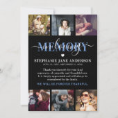 Carte De Remerciements Élégant Dans L'Amour Mémoire Photo Collage Garde L (Devant)