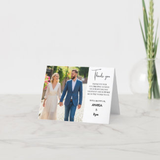 Carte de remerciements ÉLÉGANT DE MARIAGE - STYLE