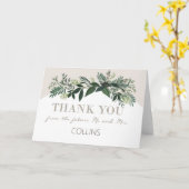 Carte de remerciements élégant de partie de (Fleur jaune)