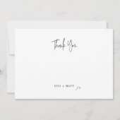 Carte De Remerciements Élégant Dusty Blue Green Ribbon Photo Mariage (Dos)