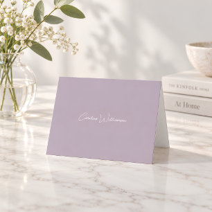 Carte De Remerciements Élégant écriture manuscrite personnalisée nom plié