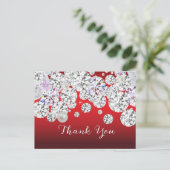 Carte de remerciements élégant en diamant (Debout devant)