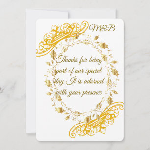 Carte De Remerciements Élégant ensemble de Mariages floraux
