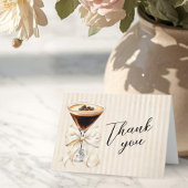 Carte De Remerciements Elegant Espresso Martini Folded Thank You Card