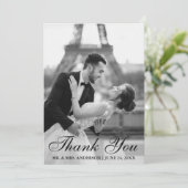 Carte de remerciements élégant et moderne S de (Debout devant)