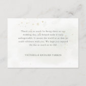 Carte De Remerciements Elégant Eucalyptus Feuille Mariage or vert (Dos)