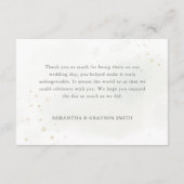 Carte De Remerciements Elégant Eucalyptus Feuille Mariage or vert (Dos)