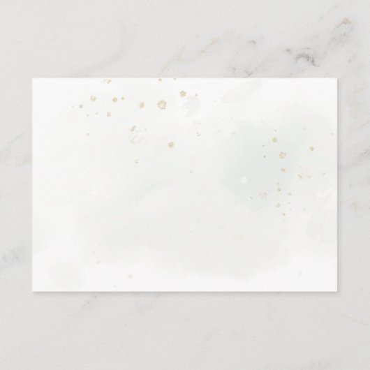 Carte De Remerciements Elégant Eucalyptus Feuille Mariage or vert (Dos)