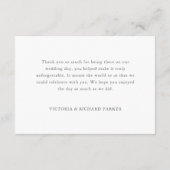 Carte De Remerciements Elégant Eucalyptus Feuille Mariage or vert (Dos)