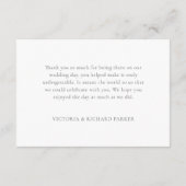 Carte De Remerciements Elégant Eucalyptus Feuille Mariage or vert (Dos)