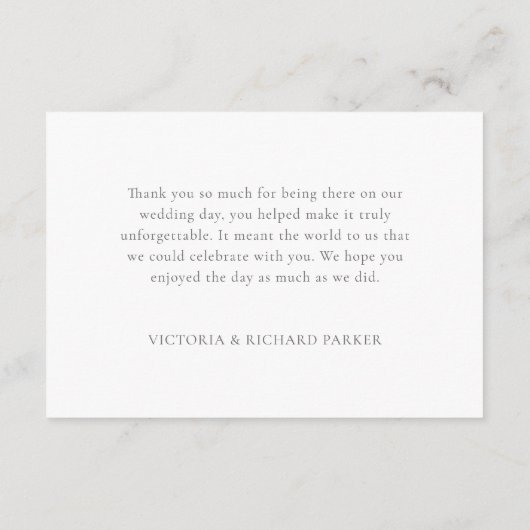 Carte De Remerciements Elégant Eucalyptus Feuille Mariage or vert (Dos)