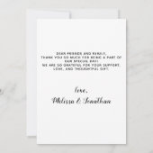 Carte De Remerciements Elégant Eucalyptus Foliage Animaux Mariage Photo C (Dos)