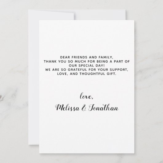 Carte De Remerciements Elégant Eucalyptus Foliage Animaux Mariage Photo C (Dos)