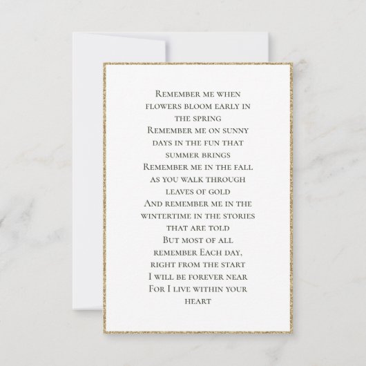 Carte De Remerciements Elégant Eucalyptus Funéraire En Mémoire Amoureuse  (Dos)