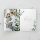 Carte De Remerciements Elégant Eucalyptus Green Photo (Intérieur)