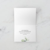 Carte De Remerciements Elégant Eucalyptus Lettré à la main mariage (Intérieur)