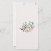Carte De Remerciements Elegant Eucalyptus Pampas Grass Protea Wedding (Dos)