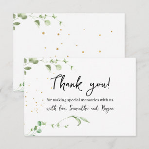 Carte De Remerciements Elégant Eucalyptus Verdure Aquarelle