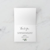 Carte De Remerciements Elégant Eucalyptus Verdure Graduation (Intérieur)