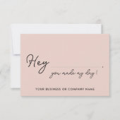 Carte De Remerciements Élégant Fabriqué Mon Coeur de Jour Commande d'entr (Devant)