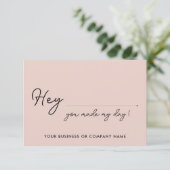 Carte De Remerciements Élégant Fabriqué Mon Coeur de Jour Commande d'entr (Debout devant)