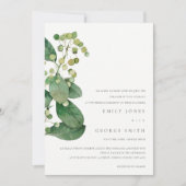 CARTE DE REMERCIEMENTS ÉLÉGANT FEUILLE FOLIAGE GREENERGY MARIAGE INVITE (Devant)