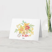 Carte De Remerciements Élégant floral clair | Fête des mariées chic (Dos)