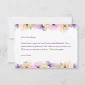 Carte De Remerciements Elegant Floral Garden (Dos)