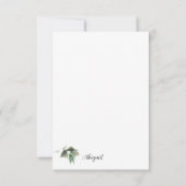 Carte De Remerciements Élégant floral rouge simple personnalisé (Dos)