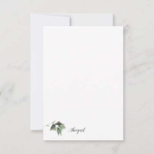 Carte De Remerciements Élégant floral rouge simple personnalisé (Dos)