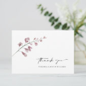 Carte De Remerciements Elegant Floral Wedding (Debout devant)