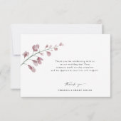 Carte De Remerciements Elegant Floral Wedding (Dos)