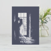 Carte De Remerciements Elegant Floral Wedding (Debout devant)