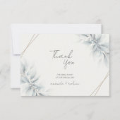 Carte De Remerciements Élégant Foliage Moderne (Devant)