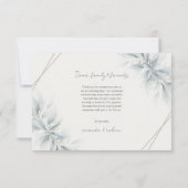 Carte De Remerciements Élégant Foliage Moderne (Dos)