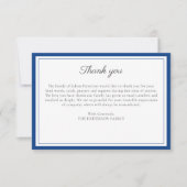 Carte De Remerciements Elegant Funeral Photo Collage Custom Message  (Devant)