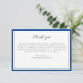 Carte De Remerciements Elegant Funeral Photo Collage Custom Message  (Debout devant)