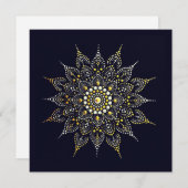 Carte De Remerciements Elegant Gold & Pearl Mandala Blank Note Card (Devant / Derrière)