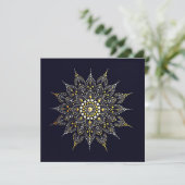 Carte De Remerciements Elegant Gold & Pearl Mandala Blank Note Card (Debout devant)