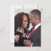 Carte De Remerciements Elégant Gold Script Mr & Mrs Mariage Photo Rouge (Dos)