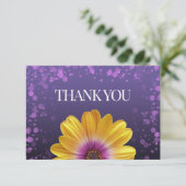 Carte De Remerciements Elegant Golden Daisy (Debout devant)