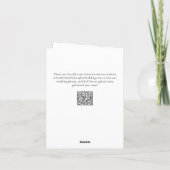 Carte De Remerciements Élégant Gras Script noir blanc Mariage photo (Dos)